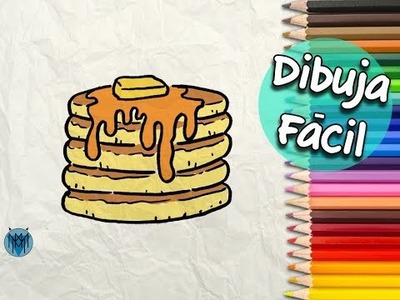 Cómo Dibujar Hot Cakes o Panqueques  Fácil | How to Draw Pancakes Easy