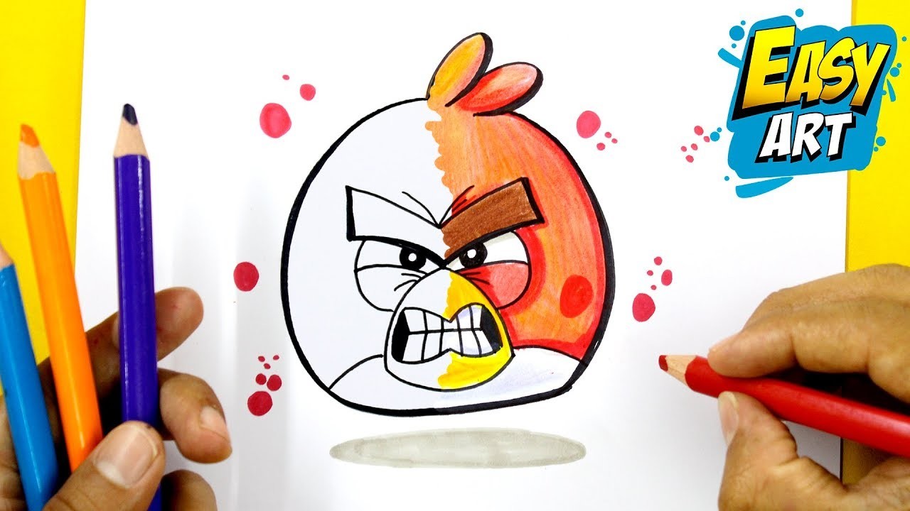 ???? Cómo DIBUJAR los Angry Birds Movie 2 (Red Birds) ???? HOW to draw BIRDS ►Dibujos Faciles 2019