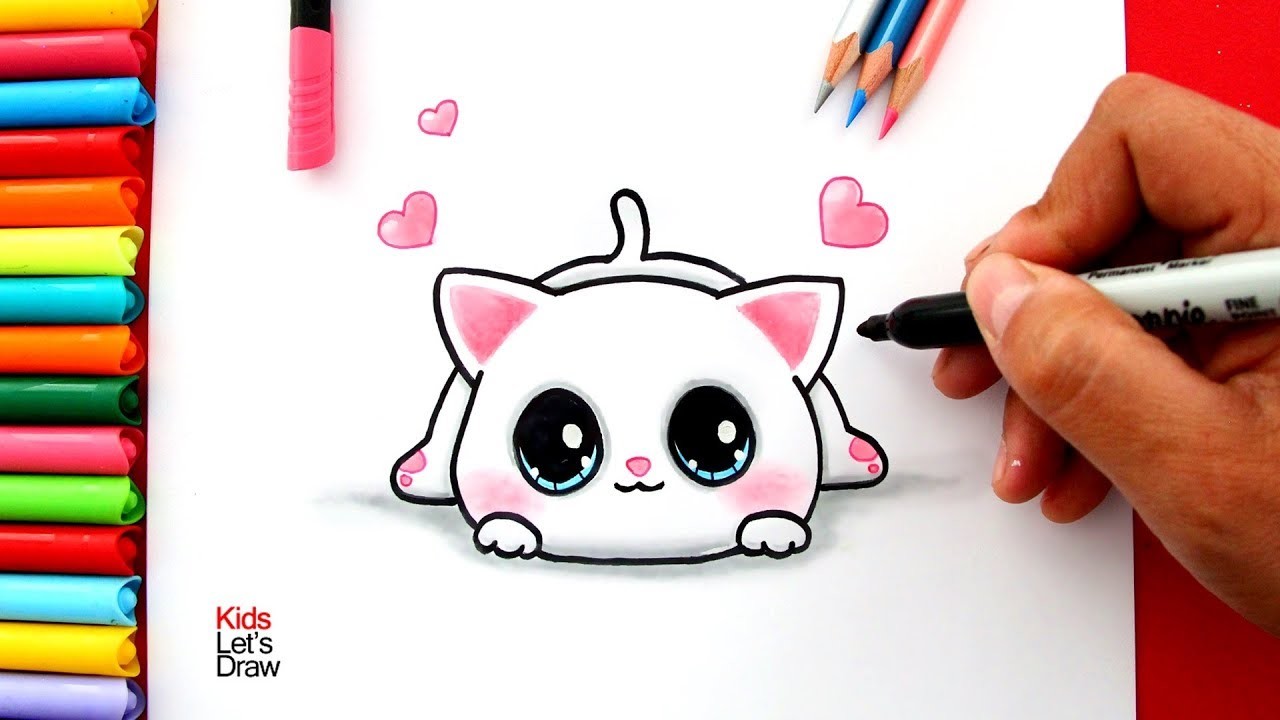 Cómo dibujar un GATITO BEBÉ de mirada tierna que estoy seguro adorarás
