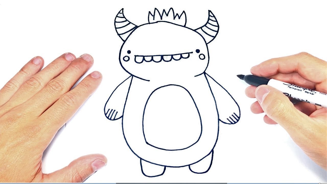 Cómo dibujar un Monstruo Paso a Paso | Dibujo de Monstruo