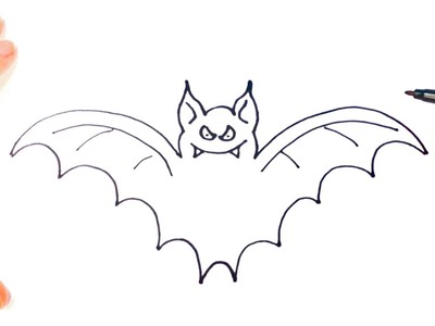 Cómo dibujar un Murciélago paso a paso | Dibujo fácil de Murciélago