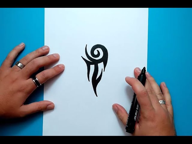 Como dibujar un tribal paso a paso 135 | How to draw one tribal 135