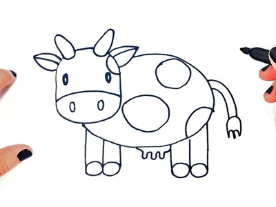 Cómo dibujar un Vaca paso a paso | Dibujo fácil de Vaca