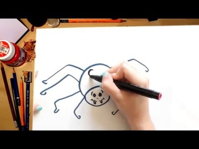 Como dibujar una Araña - dibujos para niños