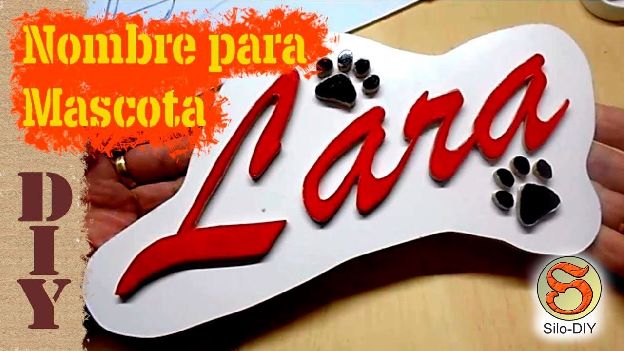 DIY ???? Nombre para vuestra mascota en madera o DM 5mm ????