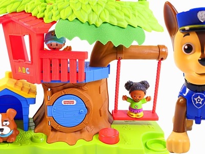 Mejores Videos Para Niños - Paw Patrol Chase Little People Swing & Share Treehouse fun For Kids