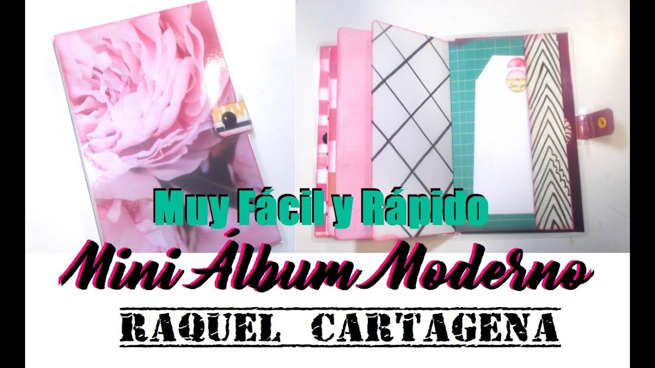 Mini Album FACIL y moderno con plastificadora DIY TUTORIAL scrapbooking