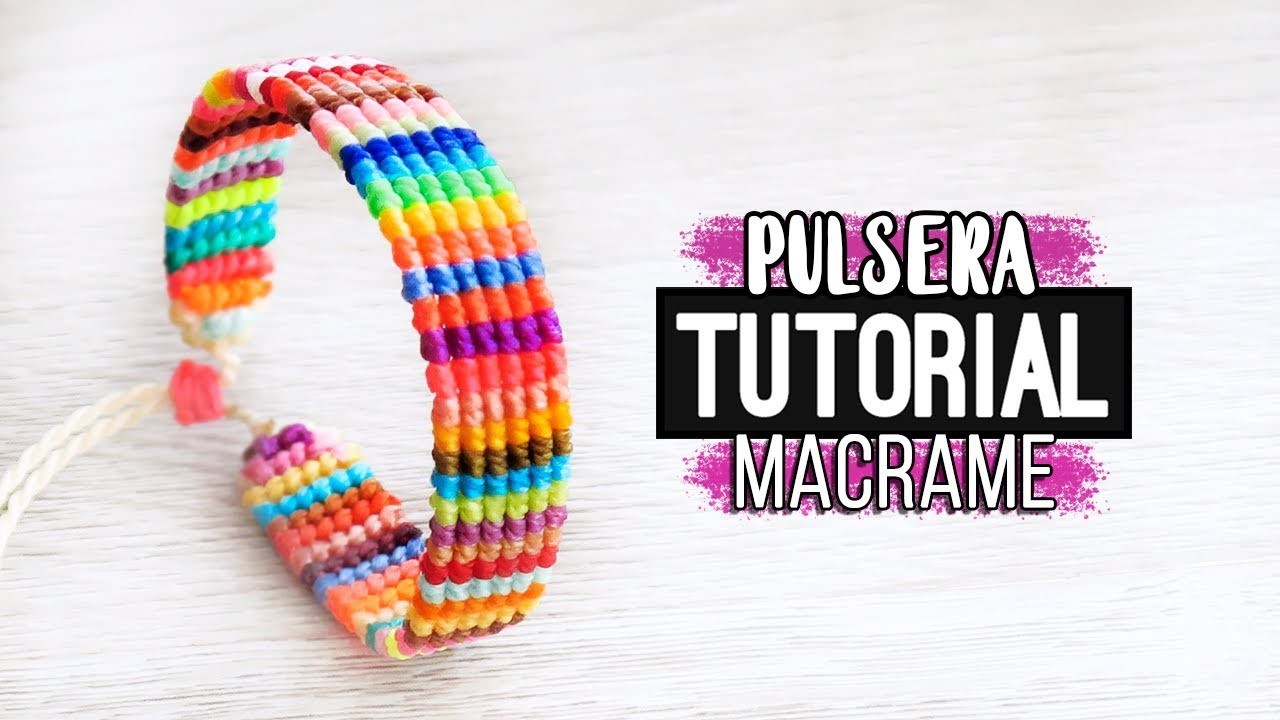 Pulsera Horizontal » ♻️ tutorial | como hacer pulsera de hilo reciclada | diy ● Bracelet #169