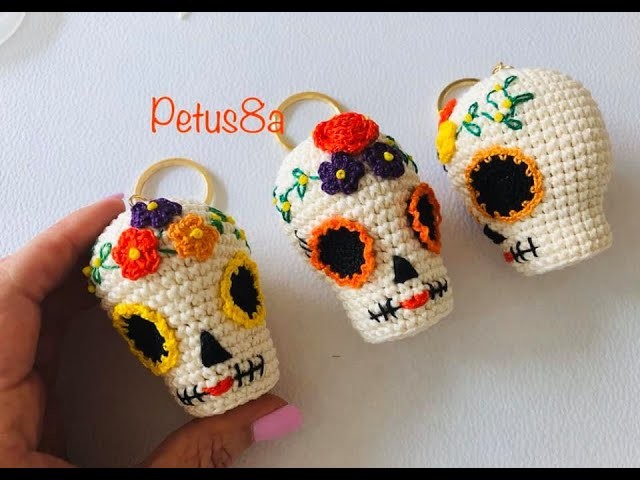 Calavera para Día de muertos en crochet amigurumis by Petus