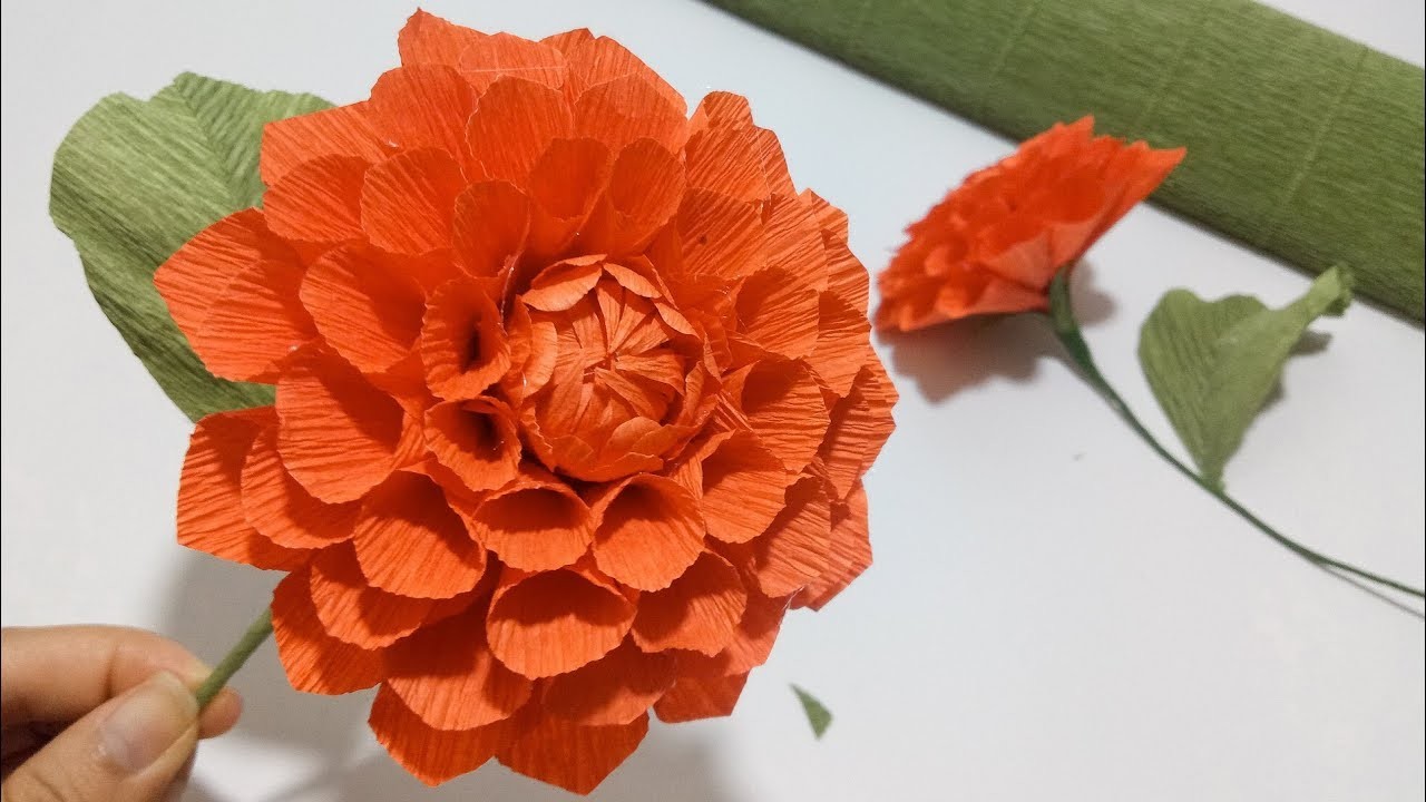Como hacer flores de papel (Dalia) Super faciles y rapidas | DIY Manualidades #70