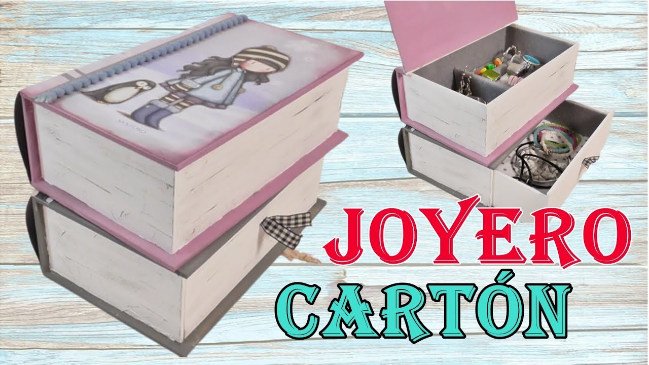 Como hacer un Joyero - Alhajero reciclando cartón y decorado con las Gorjuss. Cartonaje