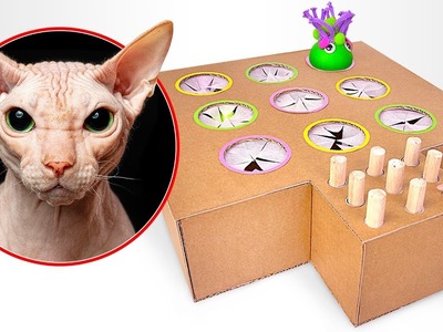 Cómo hacer un juguete de cartón para gatos Whack-A-Mole