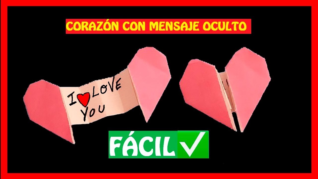 Corazón ???? con Mensaje Oculto | Origami HEART ???? with MESSAGE