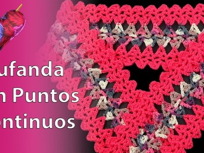 Crochet: Bufanda con Puntos Continuos