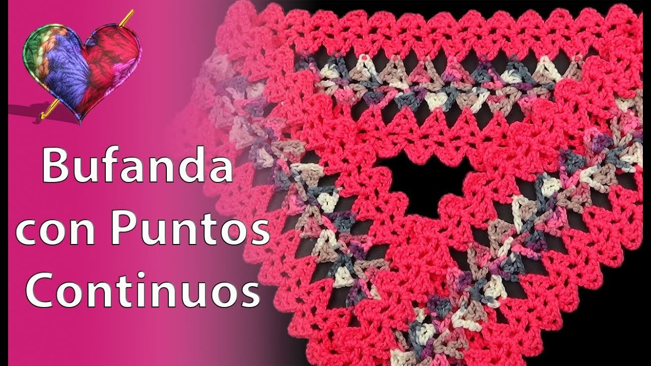 Crochet: Bufanda con Puntos Continuos