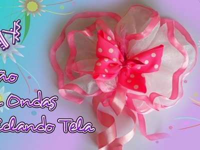 ????DIY: Moño Con Ondas RECICLANDO TELA. Mariu Belo
