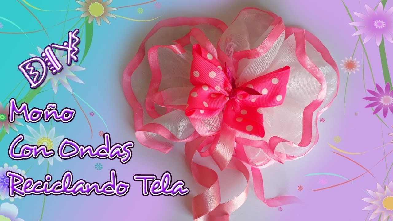 ????DIY: Moño Con Ondas RECICLANDO TELA. Mariu Belo