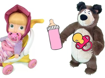 Masha y el oso en español: cuando la niña era bebe.Nuevo capítulo de 2018.Videos de juguetes.