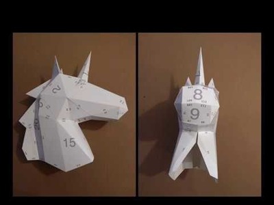 Unicornio Papercraft (cabeza, piezas de la 1 a la 20)