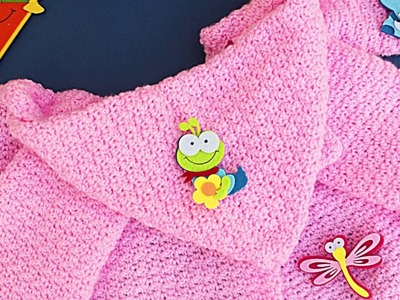 Capucha de abrigo rosa a crochet #crochet #ganchillo #majovelcrochet