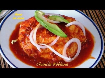 Comida mexicana CHANCLAS POBLANAS receta fácil - Mexican Recipe. Rony en casa