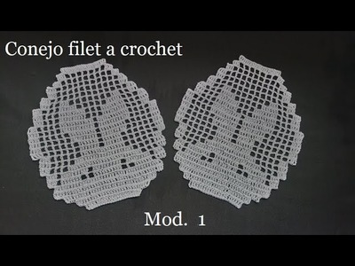 Conejo técnica filet (crochet)