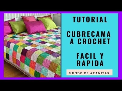 CUBRECAMA❤️ tejida de colores a crochet paso a paso | easy crochet granny bedspread