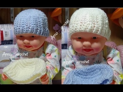 Gorrita de bebé en crochet paso a paso #todos los talles