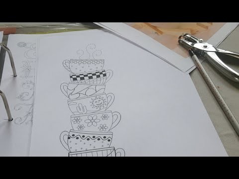 Guardando mis dibujos para bordar