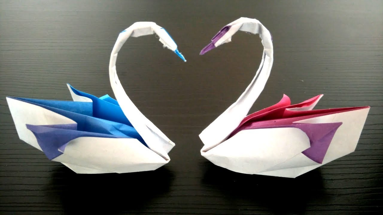 Origami: Cisne de papel Origami para niños facil de hacer