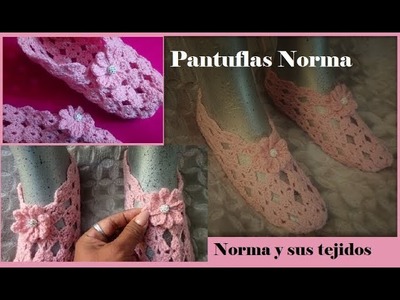 Pantuflas a crochet Norma
