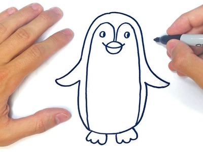 Cómo dibujar un Pinguino Paso a Paso | Dibujo de Pinguino