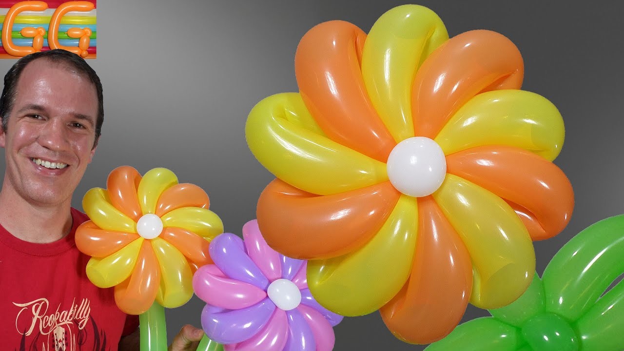 Como hacer flores con globos - globoflexia flor - como hacer una flor con un globo