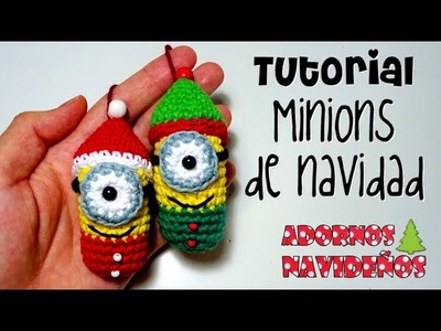 DIY Minions de navidad amigurumi crochet.ganchillo (tutorial)