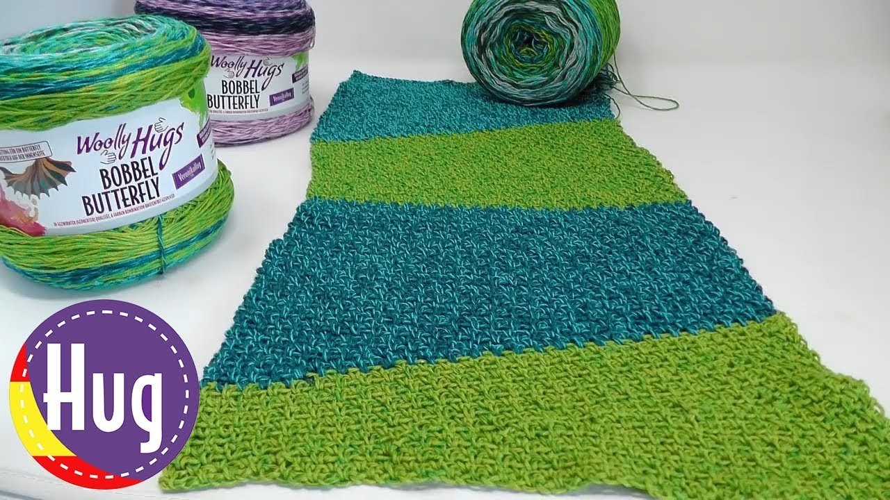 Tejiendo una Estola en crochet con filas más cortas Veronika Hug - Parte 1