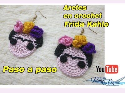 Aretes crochet Frida Kahlo, faciles de hacer!!