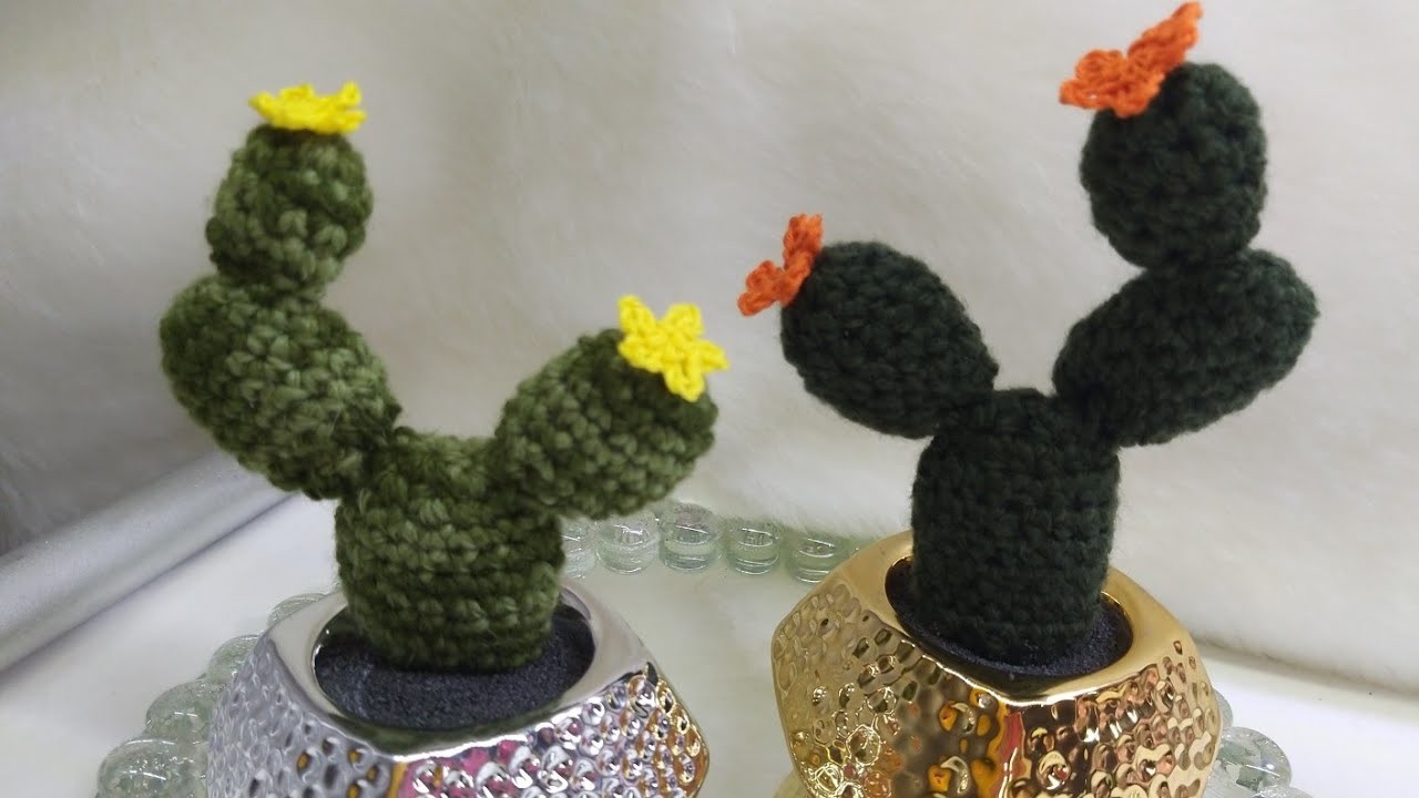 Cactus tejido a crochet