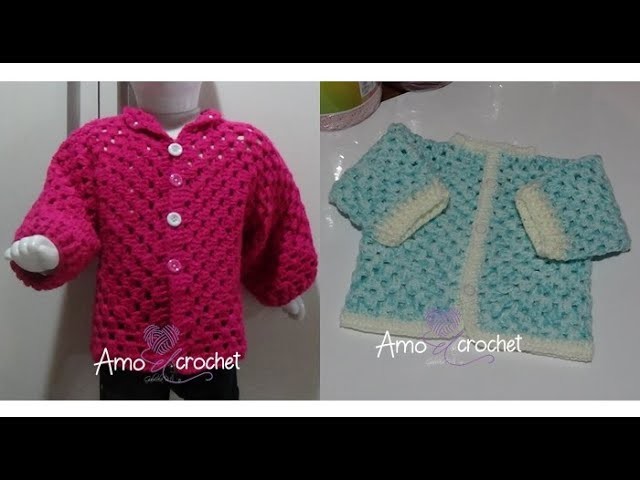 Chaqueta de niña en crochet #proyección de talles