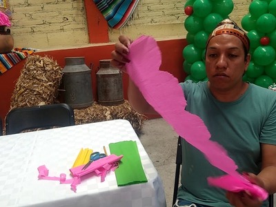 Cómo Aser arreglo #mexicano con  flores de papel.