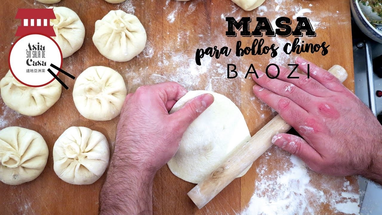 Como Hacer Masa para Baozi Bollos Chinos. How to Make Dough for Baozi Chinese Buns