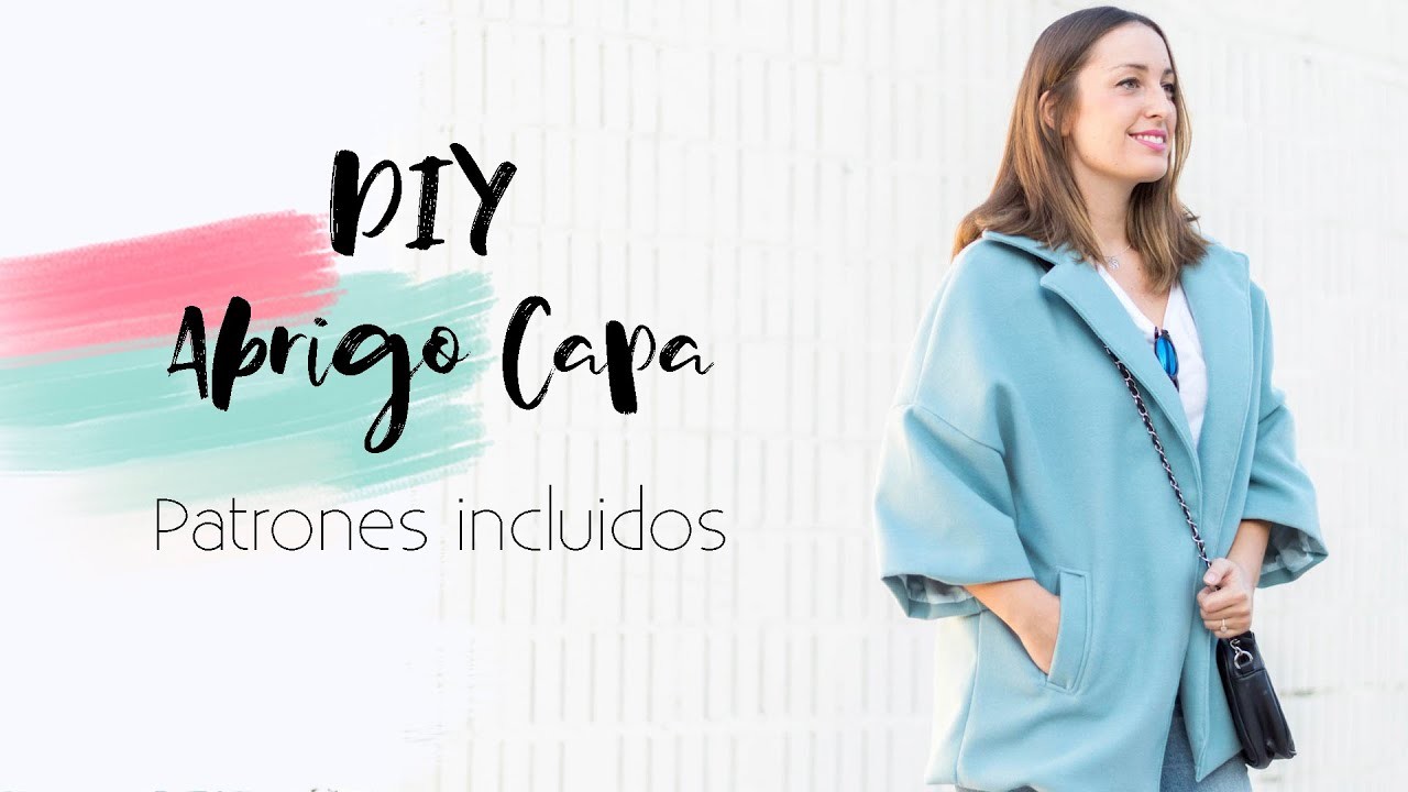 Como hacer un ABRIGO CAPA para mujer FÁCIL (patrones GRATIS incluidos) |DIY| Lorena Gil