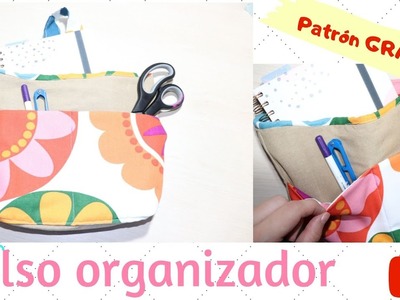 Cómo hacer una bolsa organizadora | COSTURA DIY PASO A PASO | Patrones gratis
