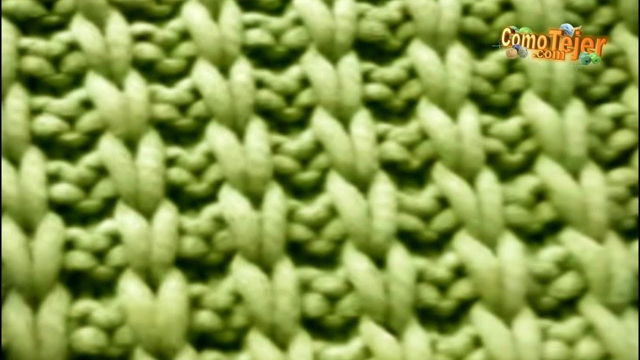 Cómo Tejer Punto “Otoño”. ideal para tejer Bufandas y Cuellos!-2 agujas (693)