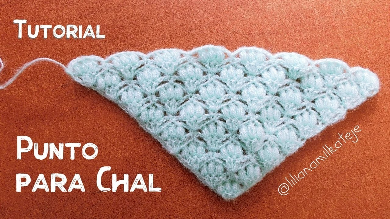 Como tejer punto Puff en arcos a crochet ganchillo para Chal