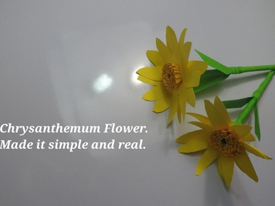 DIY How To Make Chrysanthemum Paper Flower - Paper Craft