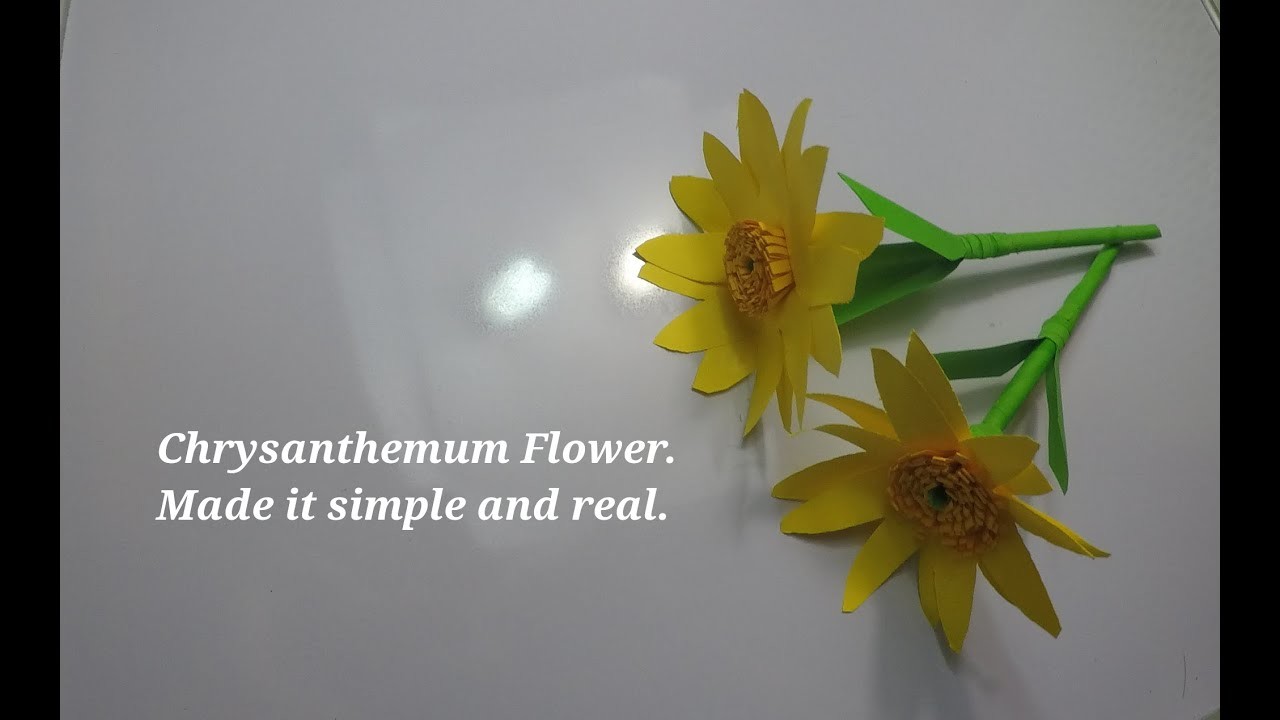 DIY How To Make Chrysanthemum Paper Flower - Paper Craft