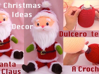 Navidad 2019 Santa Claus Papa Noel  dulcero con material reciclado Christmas ideas