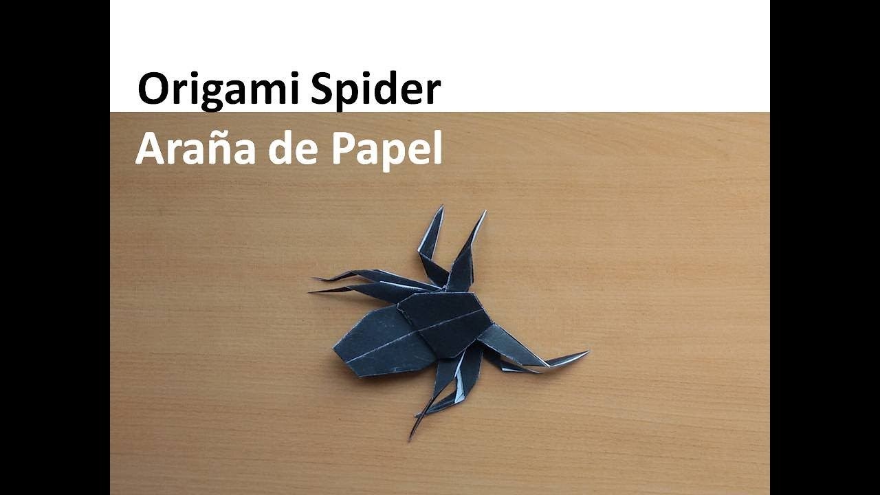 Origami Spider ????️, Halloween DIY Crafts Decorations- Araña de Papel, Manualidades Día de los Muertos