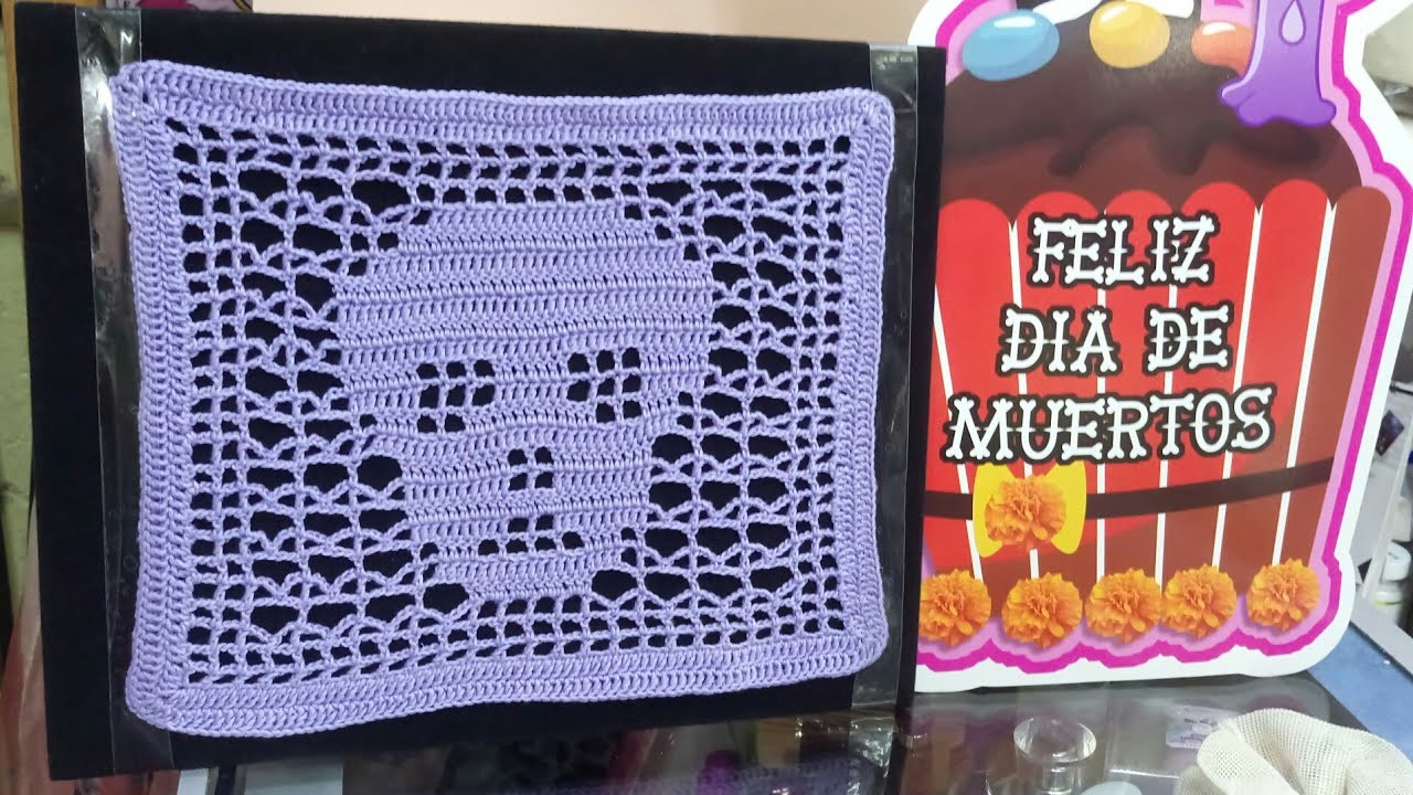 Papel picado a Crochet "Día de Muertos" Versión (DIESTRO) Primera parte