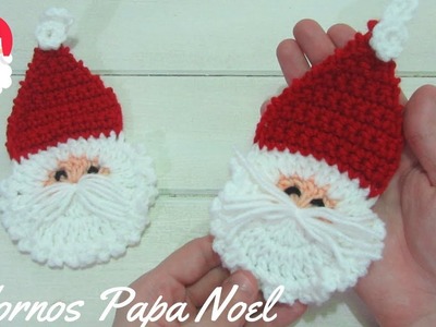 Tejé Adornos Navideños de Papa Noel a Crochet - Paso a Paso